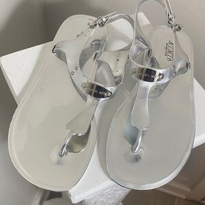 Michael Kors Metallic Silver Sandals